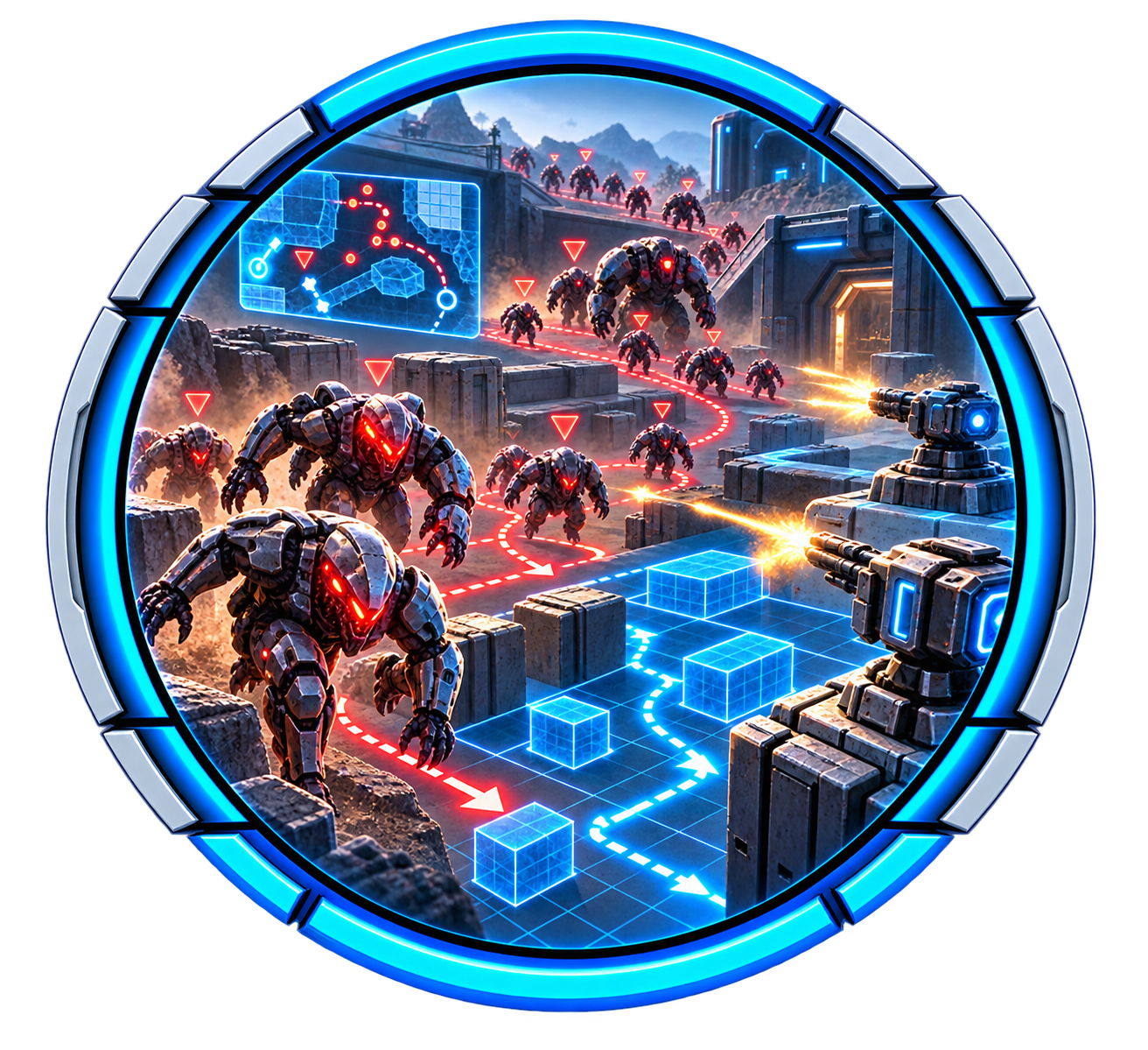 Enemy Waves & AI Pathfinding System
